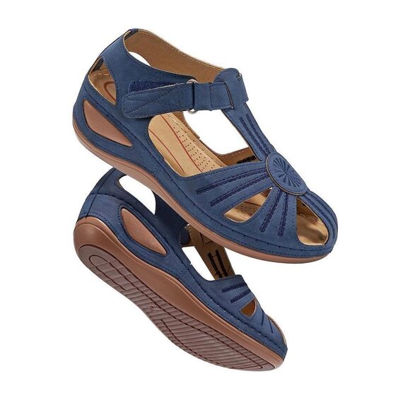 NEW Sandals Ankle Strap Comfortable Round Toe Shoes 9.5 - Picture 1 of 7